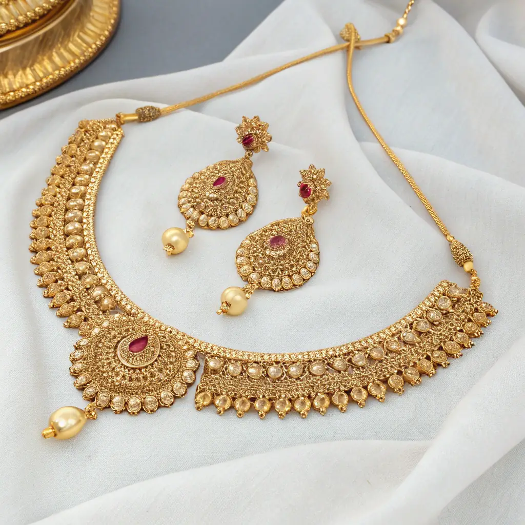 Gold-Plated Temple Jewelry Set