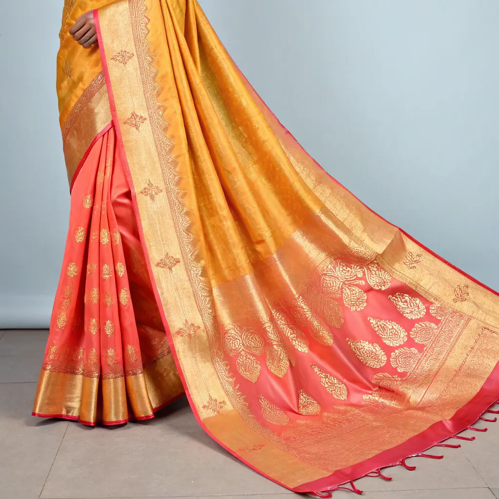 Lightweight Chiffon Saree with Floral Prints