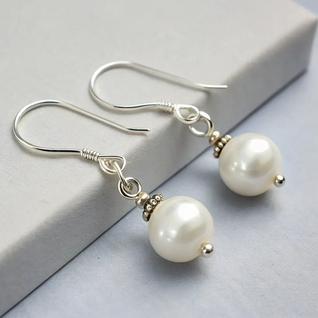 Handcrafted Pearl Earrings