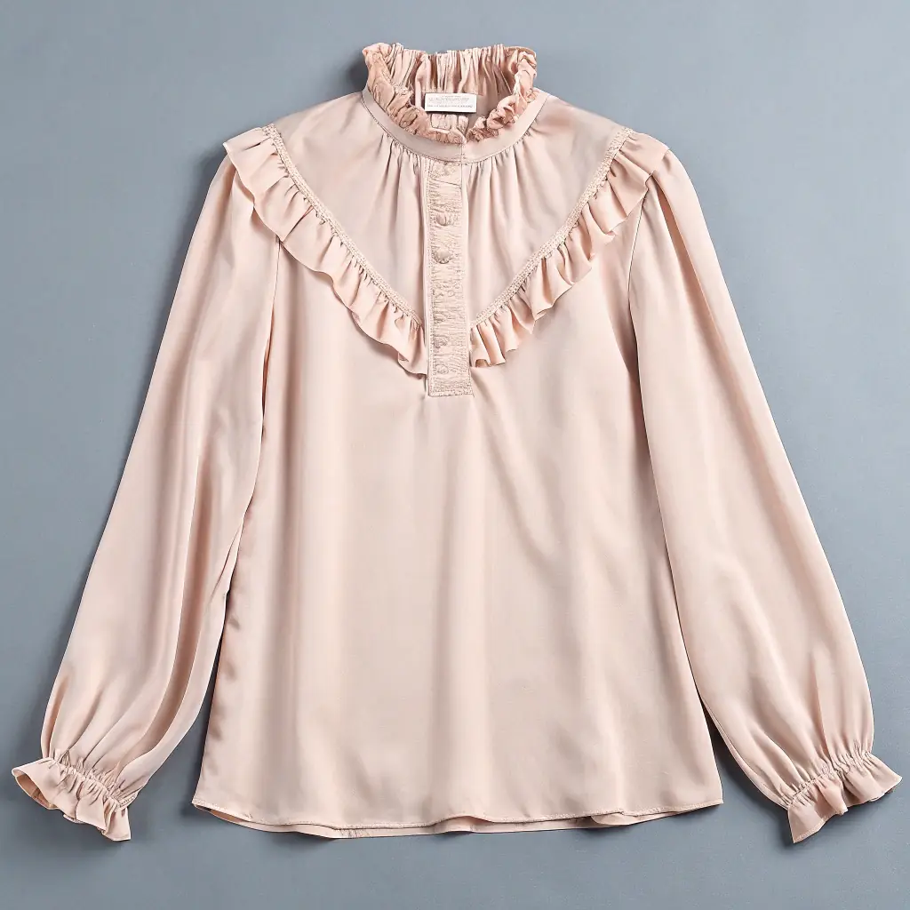 Chiffon Blouse with Ruffle Details